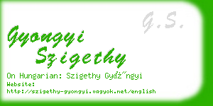 gyongyi szigethy business card